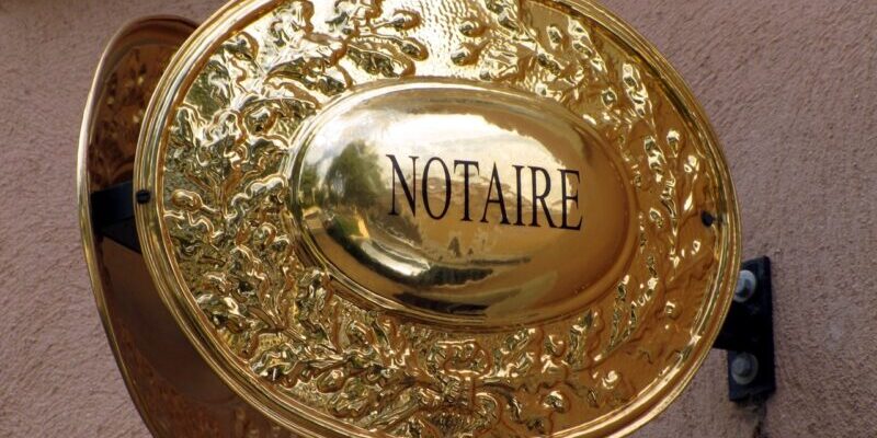 Plaque de notaire