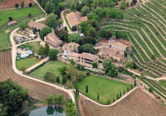 77343, Brad Pitt and Angelina Jolie have reportedly married at their Chateau Miraval estate in Correns, France. Brad and Angie finally tied the knot after nine years and six children together after getting engaged in 2012. The stunning wine growing estate where the nuptials were reportedly performed, seen here in aerial views from 2012, has a 35 bedroom main house, a chapel, and a working vineyard sitting on over 1,100 acres of land. ORIGINAL CAPTION: Aerial views of Chateau Miraval owned by celebrity couple Brad Pitt and Angelina Jolie, located in Correns, France. According to rumors, Angelina and Brad are planning on getting married at their castle and vineyard in the South of France this summer. The Chateau has recently undergone some work, with renovations rumored to include a wedding chapel and reception hall. CORRENS, FRANCE - PHOTOS DATED Sunday May 6, 2012. NORTH AMERICA &amp; UK USE ONLY Photograph: ©DLM Press, PacificCoastNews. Los Angeles Office: +1 310.822.0419 London Office: +44 208.090.4079 sales@pacificcoastnews.com FEE MUST BE AGREED PRIOR TO USAGE
