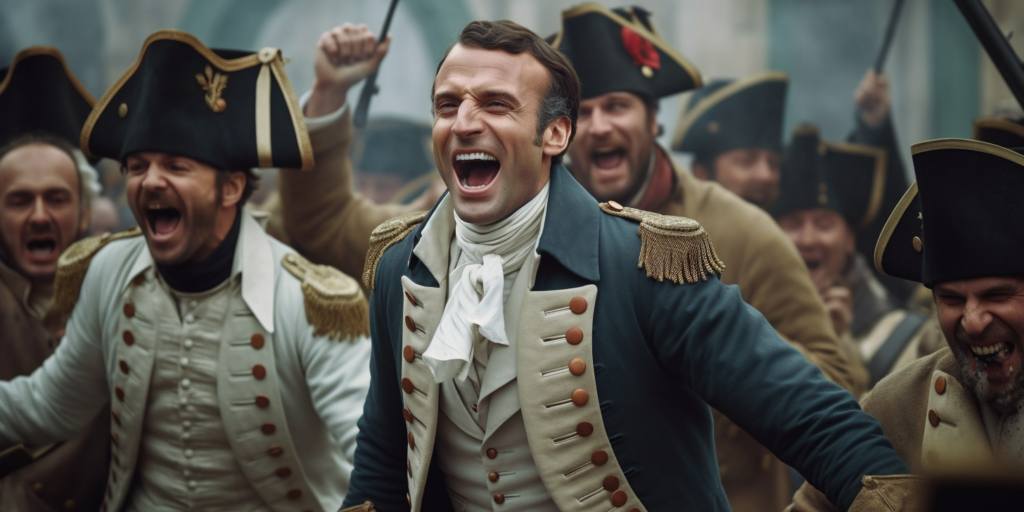 marcelreimer_president_macron_laughing_at_the_french_revolution_c1f73388-49dc-4ad7-be81-e294cad2c576