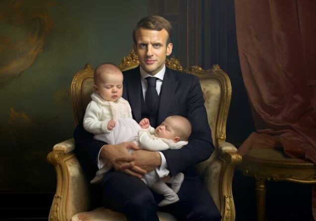 marcelreimer_realistic_photo_analog_film_of_president_Macron_ho_8a9e5f4b-333d-48de-9a26-a5e602f3e7bb